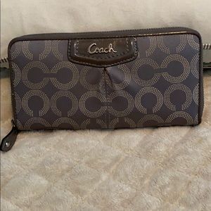 Grey & silver Coach wallet